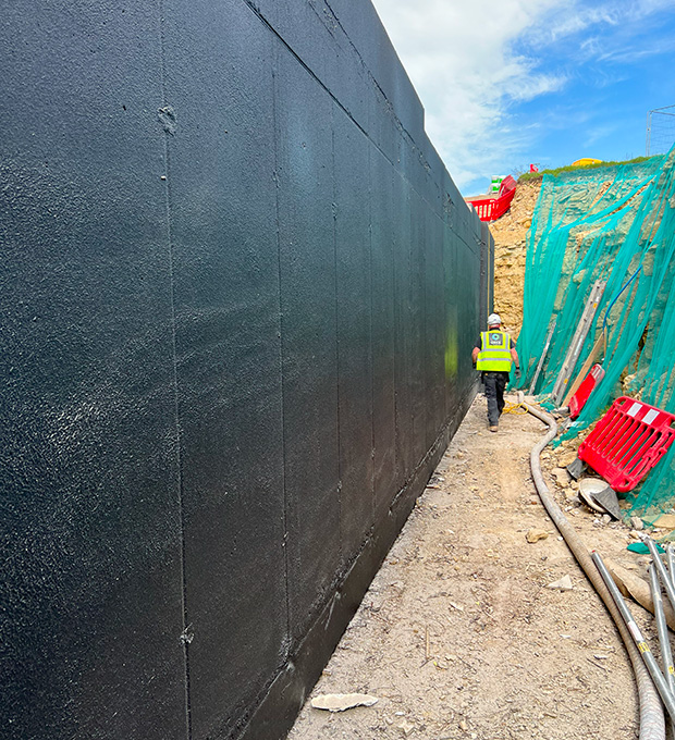 waterproofing works for an exciting new-build extension in Gloucestershire